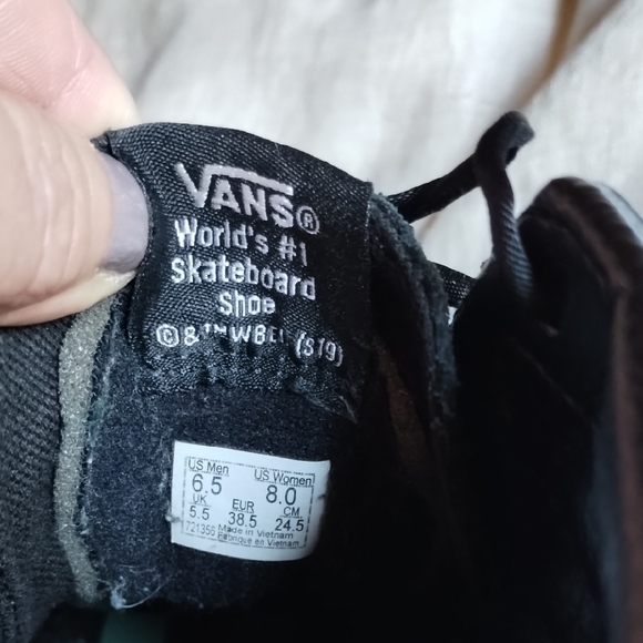 Vans OFF THE WALL  Iridescent Green High-Top Sneakers Slytherin Dark Mark Sz8 - Picture 4 of 10